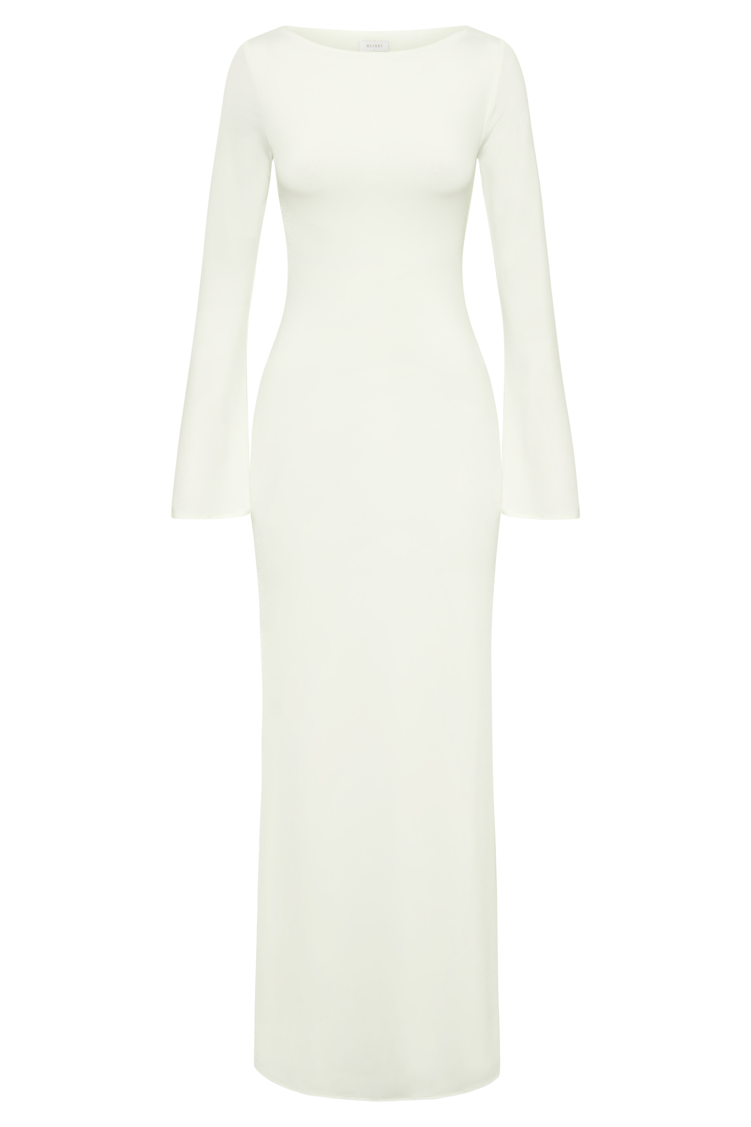 Tarna Slinky Fishtail Maxi Dress - Ivory